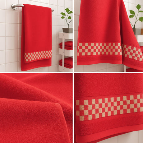 Toalla de Cuerpo Cannon rojo 70x140cm Fondo Entero Ultrasuave y Absorción Alta - TOALLAS | Bylmo