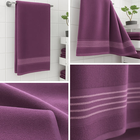 Toalla de Cuerpo Cannon Morado 70x140cm Fondo Entero Ultrasuave y Absorción Alta - TOALLAS | Bylmo