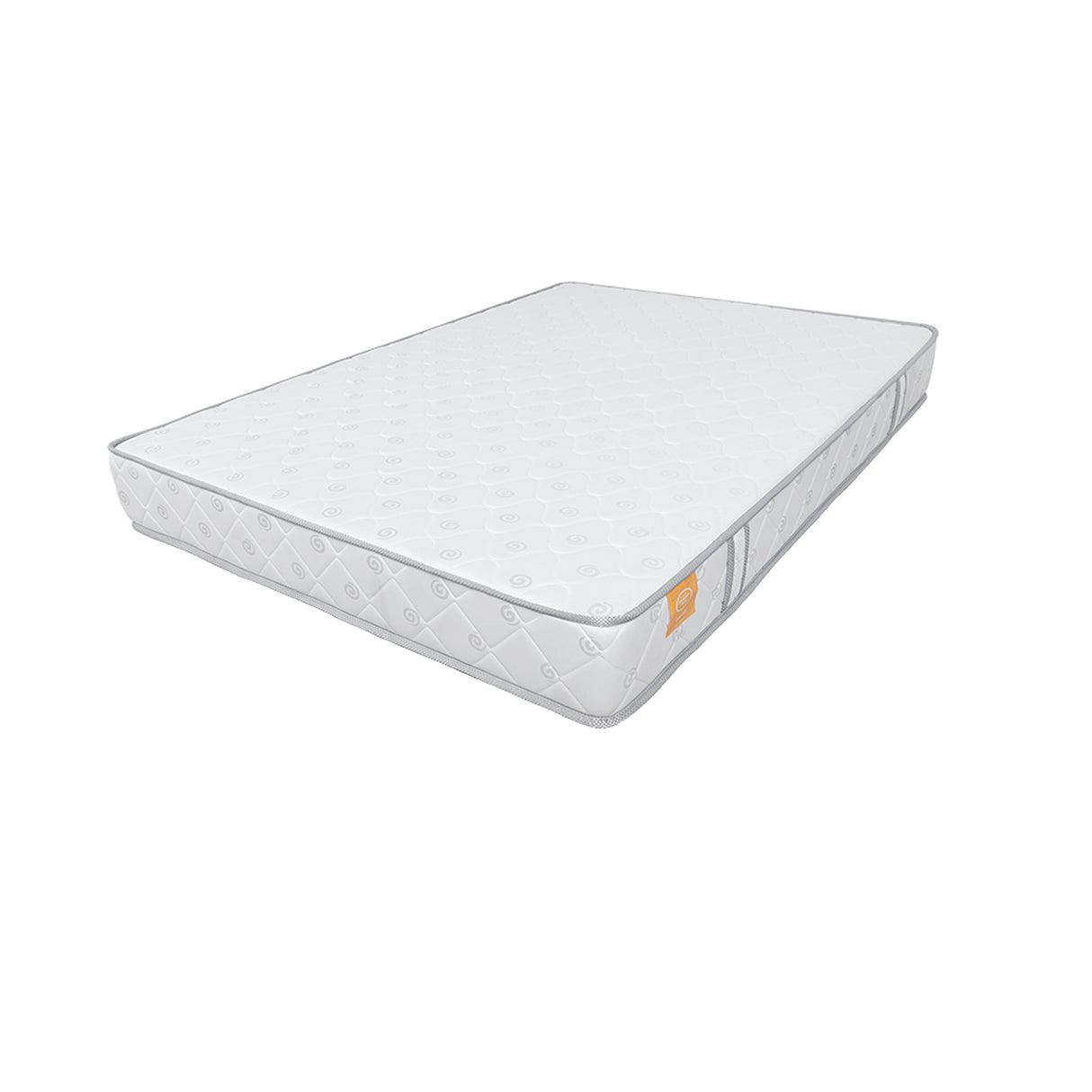 Colchón Eco Spyral Blanco y Gris Claro Semidoble 120 X 190 Cm Semiortopedico Medio Doble Faz e Hipoalergénico - COLCHONES | Bylmo