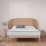 Colchón Eco Spyral Blanco y Gris Claro Doble 140 X 190 Cm Semiortopedico Medio Doble Faz e Hipoalergénico - COLCHONES | Bylmo