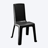 Combo Comedor y 4 Sillas sin Brazos Rimax Eterna Negro 80.5x72.5cm Cuadrado - COMEDORES | Bylmo