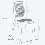 Combo Comedor y 4 Sillas sin Brazos Rimax Eterna Blanco Arena 80.5x72.5cm Cuadrado - COMEDORES | Bylmo