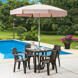 Combo Comedor y 4 Sillas con Brazos Rimax Eterna Wengue 80.5x72.5cm Cuadrado - COMEDORES | Bylmo