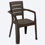 Combo Comedor y 4 Sillas con Brazos Rimax Barú Wengue 75x73.5cm Cuadrado - COMEDORES | Bylmo