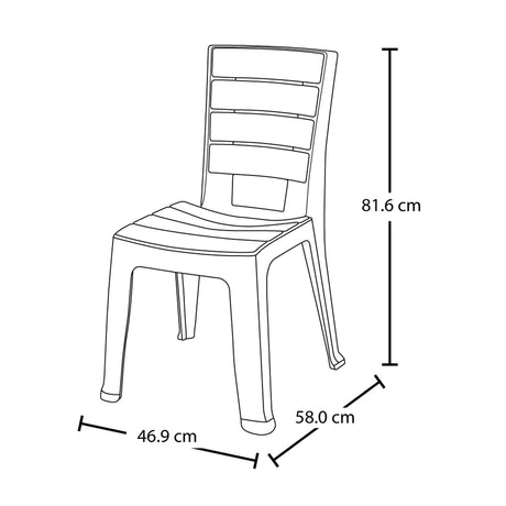 Combo Comedor y 4 Sillas sin Brazos Rimax Barú Wengue 75x73.5cm Cuadrado - COMEDORES | Bylmo
