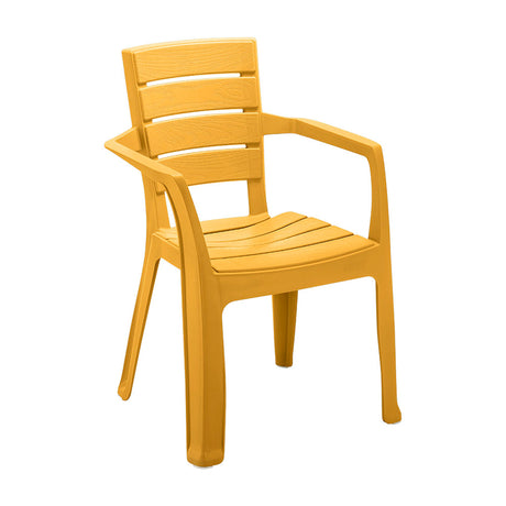Combo Comedor y 4 Sillas con Brazos Rimax Barú Amarillo 75x73.5cm Cuadrado - COMEDORES | Bylmo