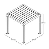 Combo Comedor y 4 Sillas con Brazos Rimax Barú Negro 75x73.5cm Cuadrado - COMEDORES | Bylmo