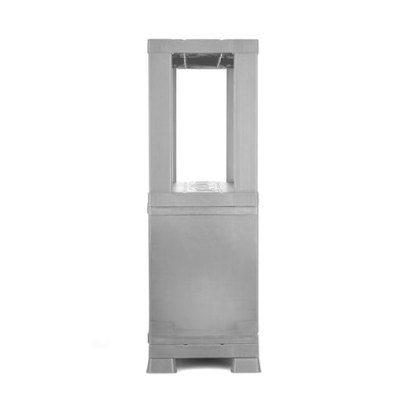 Arrimo Rimax Gris Hielo 24.5x72.8cm con Dos Puertas y Un Compartimiento - BIFES Y ARRIMOS | Bylmo