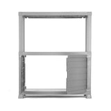 Arrimo Rimax Gris Hielo 24.5x72.8cm con Dos Puertas y Un Compartimiento - BIFES Y ARRIMOS | Bylmo