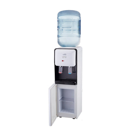 Dispensador de Agua Kalley Gris y Negro 27x85cm de Piso y Para Botellón de Cinco Galones - DISPENSADORES DE AGUA | Bylmo