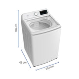 Lavadora Kalley Blanco 60.1x106cm Para Carga de 18 Kilogramos - LAVADORAS Y SECADORAS | Bylmo