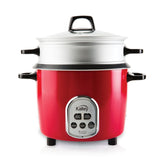 Olla Arrocera Kalley Rojo 27.3x29.3cm para 5 Tazas y con Función para Mantener Caliente - OLLAS ARROCERAS | Bylmo