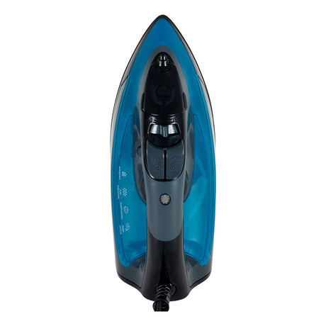 Plancha de Vapor para Ropa Kalley Negro y Azul Claro 26.8x17cm con Rociador de Agua y con Apagado Automático - PLANCHAS | Bylmo