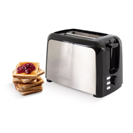 Tostadora Kalley Gris y Negro 26.6x17.9cm para Dos Rebanadas con Siete Niveles de Tostado - TOSTADORAS | Bylmo