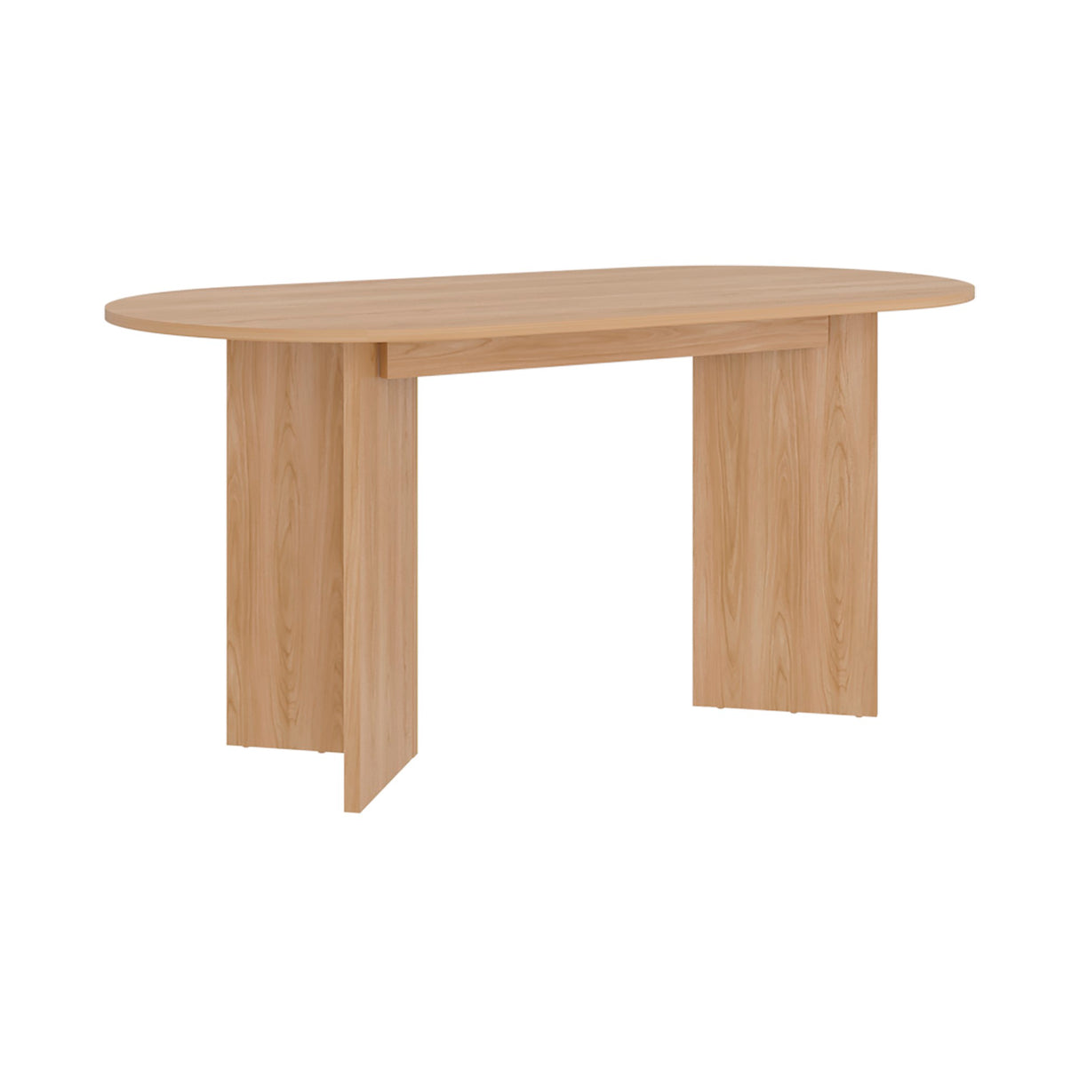 Mesa de Comedor Ted Fresno 156x74.6cm Ovalado de Cuatro Puestos sin Sillas - COMEDORES | Bylmo