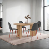 Mesa de Comedor Ted Fresno 156x74.6cm Ovalado de Cuatro Puestos sin Sillas - COMEDORES | Bylmo