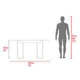 Mesa de Comedor Ted Fresno 156x74.6cm Ovalado de Cuatro Puestos sin Sillas - COMEDORES | Bylmo
