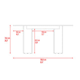 Mesa de Comedor Ted Fresno 156x74.6cm Ovalado de Cuatro Puestos sin Sillas - COMEDORES | Bylmo