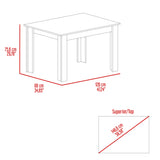 Mesa de Comedor Portofino Nacar 120x75.6cm Rectangular de Cuatro Puestos sin Sillas - COMEDORES | Bylmo