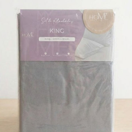 Set X 2 Fundas de Almohada Gris 50x90cm Tejido Suave 200 Hilos - FUNDAS DE ALMOHADA | Bylmo