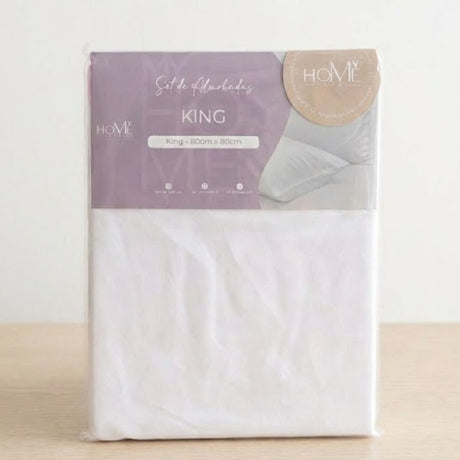 Set X 2 Fundas de Almohada Blanco 50x70cm Tejido Suave 200 Hilos - FUNDAS DE ALMOHADA | Bylmo