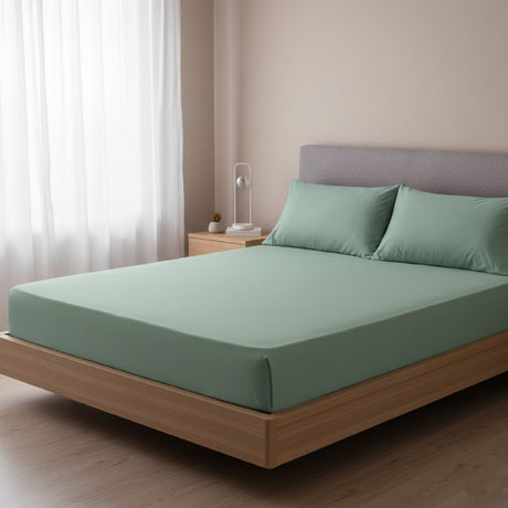Semijuego de Sábanas Watermelon Verde Menta Queen 160 X 180 Cm 200 Hilos - SABANAS | Bylmo