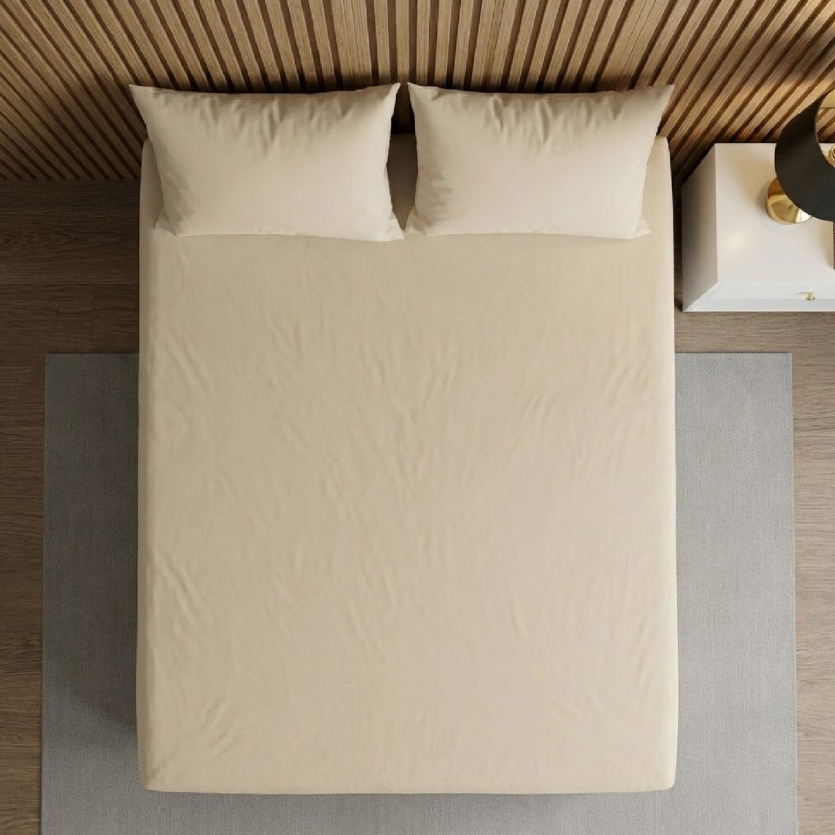 Semijuego de Sábanas Cashmere Beige Semidoble 120 X 180 Cm 200 Hilos - SABANAS | Bylmo