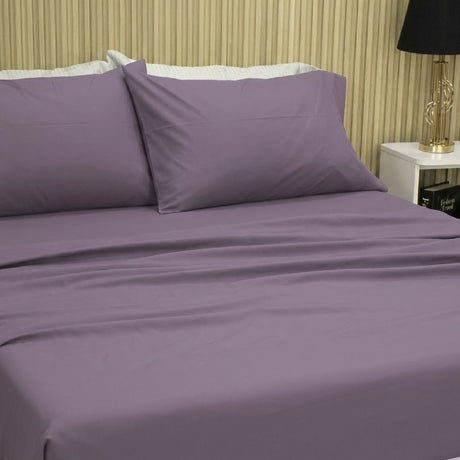 Semijuego de Sábanas Bougainvillea Lila Semidoble 120 X 180 Cm 200 Hilos - SABANAS | Bylmo