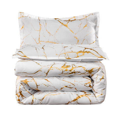 Funda de Duvet Harmony Gold Blanco 200x240cm para Cama Semidoble 120 X 180 Cm - TENDIDOS Y CUBRELECHOS | Bylmo