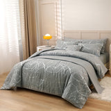 Combo Funda Duvet con Plumón Harmony Gold Gris 200x240cm para Cama Semidoble 120 X 180 Cm - TENDIDOS Y CUBRELECHOS | Bylmo