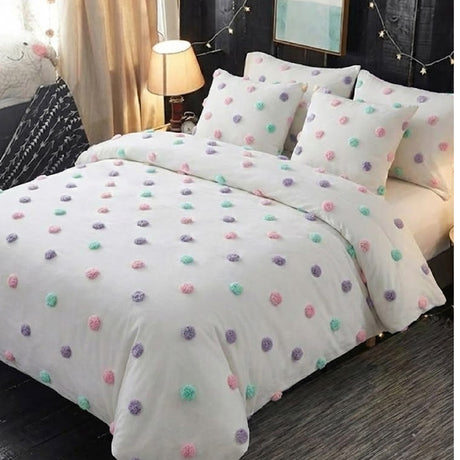 Combo Funda Duvet con Plumón Harmony Pomcolors Blanco 200x240cm para Cama Semidoble 120 X 180 Cm - TENDIDOS Y CUBRELECHOS | Bylmo