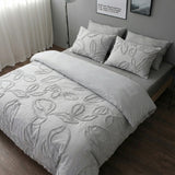 Funda de Duvet Harmony Leaf Gris 220x240cm para Cama Doble 140 X 180 Cm - TENDIDOS Y CUBRELECHOS | Bylmo