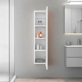 Gabinete de Baño Blanco 25x110cm Rectangular con Tres Entrepaños y con una Puerta - GABINETES DE BANHO | Bylmo