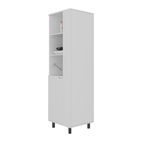 Mueble de Aseo Vidalia Blanco 55x180cm Para Organizar con Una Puerta - MUEBLES DE ASEO Y ROPAS | Bylmo