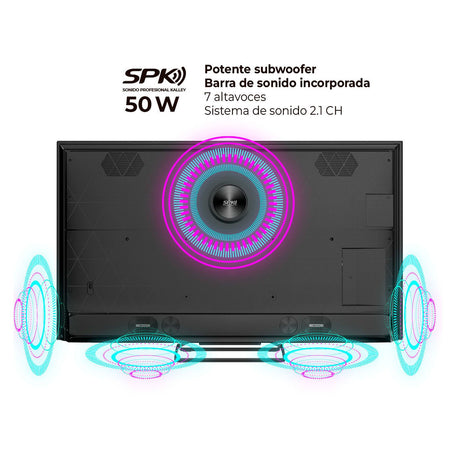 Televisor Kalley Smart de 65" Pulgadas Google TV Negro 145.25x84.53cm Qled 4K - TELEVISORES | Bylmo