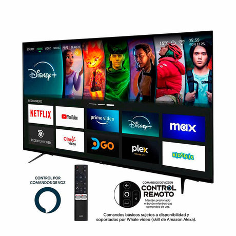 Televisor Kalley Smart de 50" Pulgadas Roku Negro 111.12x64.07cm Led 4K - TELEVISORES | Bylmo