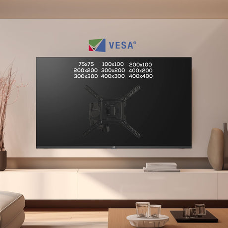 Soporte de TV Ajustable Kalley Negro 43.5x51.5cm para TV Hasta 55" Pulgadas - SOPORTES PARA TV | Bylmo