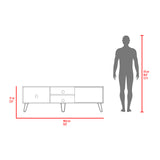 Mesa para TV Andorra Z Avellana 180x58cm Para TV Hasta 75 Pulgadas con Un Cajón y con Ranuras para Cables - MUEBLES DE TV | Bylmo