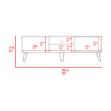Mesa para TV Andorra Z Avellana 180x58cm Para TV Hasta 75 Pulgadas con Un Cajón y con Ranuras para Cables - MUEBLES DE TV | Bylmo