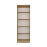 Estantería Home Fresno y Blanco 63x181cm con Cinco Compartimientos - BIBLIOTECAS Y ESTANTERIAS | Bylmo