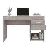 Escritorio Ibare Gris Positano 120x75cm Con Dos Cajones y con Organizador de Libros - ESCRITORIOS | Bylmo