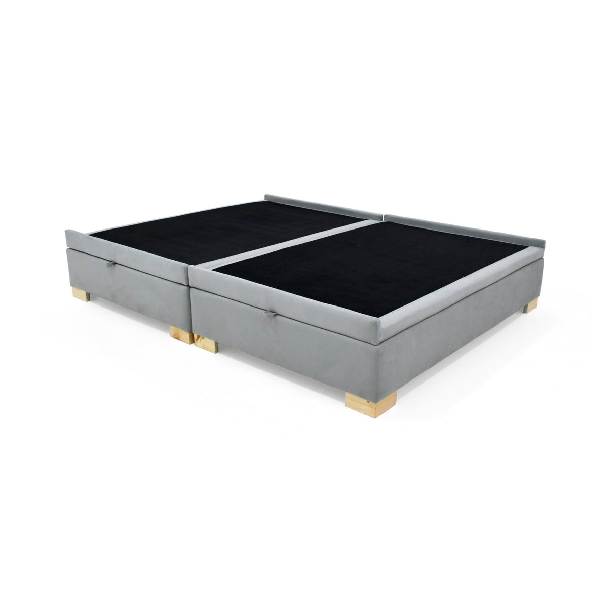 Base Cama Aveiro Plata y Matiz Natura 146x35cm para Colchón Doble 140 X 190 Cm y con Almacenamiento - CAMAS | Bylmo