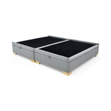 Base Cama Aveiro Plata y Matiz Natura 146x35cm para Colchón Doble 140 X 190 Cm y con Almacenamiento - CAMAS | Bylmo