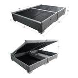 Base Cama Aveiro Plata y Matiz Natura 146x35cm para Colchón Doble 140 X 190 Cm y con Almacenamiento - CAMAS | Bylmo