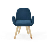 Silla de Comedor Mao Indigo y Matiz Natural 63x86cm con Espaldar y con Apoya Brazos - SILLAS Y BUTACOS | Bylmo