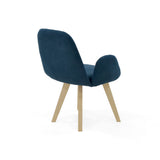 Silla de Comedor Mao Indigo y Matiz Natural 63x86cm con Espaldar y con Apoya Brazos - SILLAS Y BUTACOS | Bylmo
