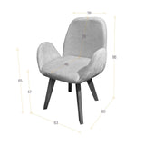 Silla de Comedor Mao Indigo y Matiz Natural 63x86cm con Espaldar y con Apoya Brazos - SILLAS Y BUTACOS | Bylmo