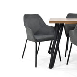 Comedor Forest Gris y Mácula 120x75cm Rectangular de Cuatro Puestos con Cuatro Sillas Mendoza - COMEDORES | Bylmo