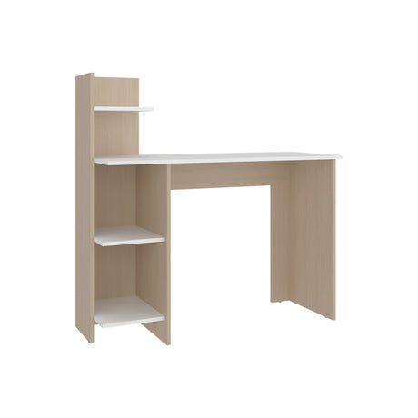 Escritorio Vilna Cartagena y Blanco 120.6x120cm con Organizador de Libros - ESCRITORIOS | Bylmo