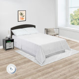Juego de Sabanas Hotelera Blanco Para Cama Queen 160 X 190 Cm 180 Hilos Fondo Entero - SABANAS | Bylmo